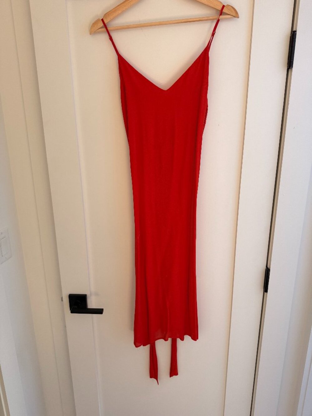 Reformation Red V Neck Slip Dress, Size: 0, NWOT